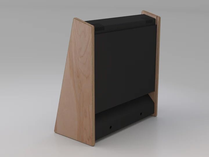 Black Walnut Mini Wall Mounted Arcade Console with 15.6" 1080p LCD, 1TB SSD, 2 Wireless Controllers W954