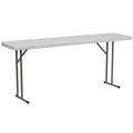 6-Foot Granite White Plastic Folding Training Table P479331
