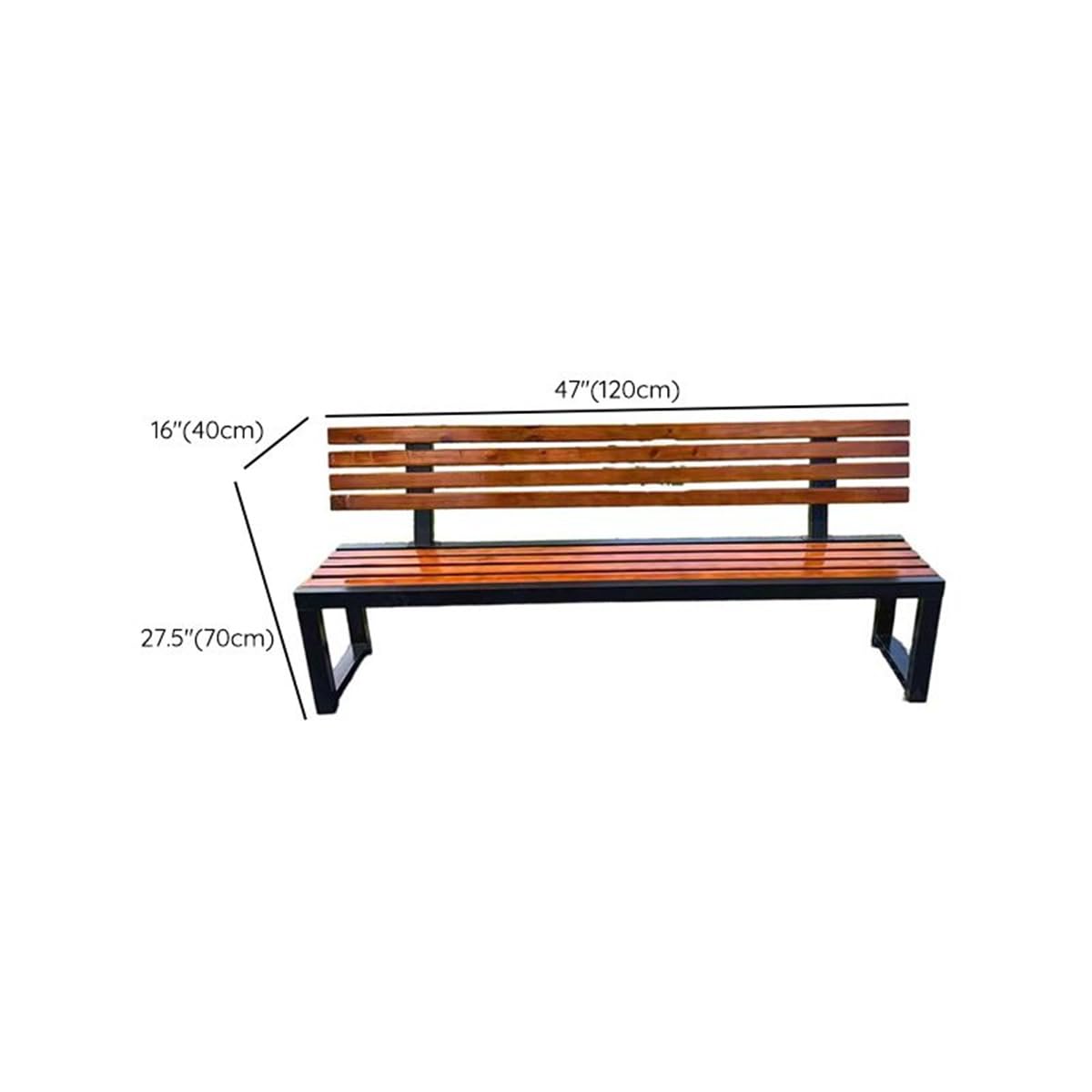 Midnight Black Engineered Wood Patio Bench Z3077