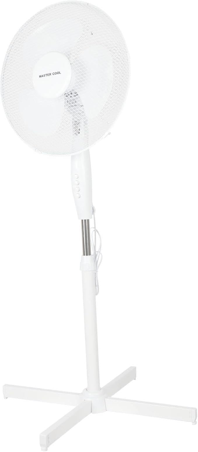 16 Inch 3-Speed Oscillating Pedestal Fan White V2295