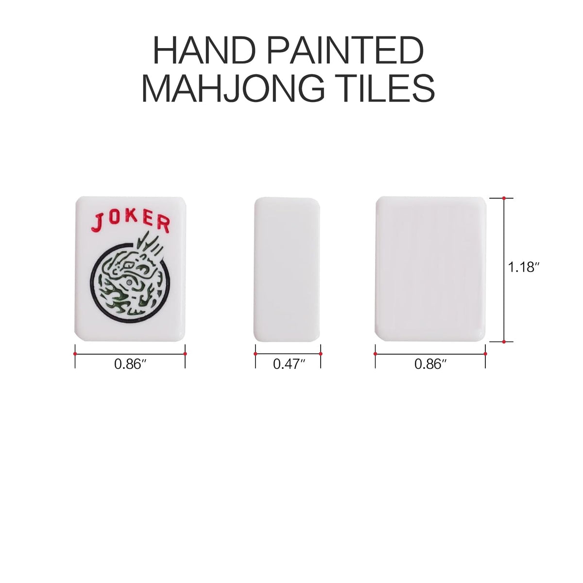 American Mahjong Set with 4 Rack Pushers & Carry Bag R15482