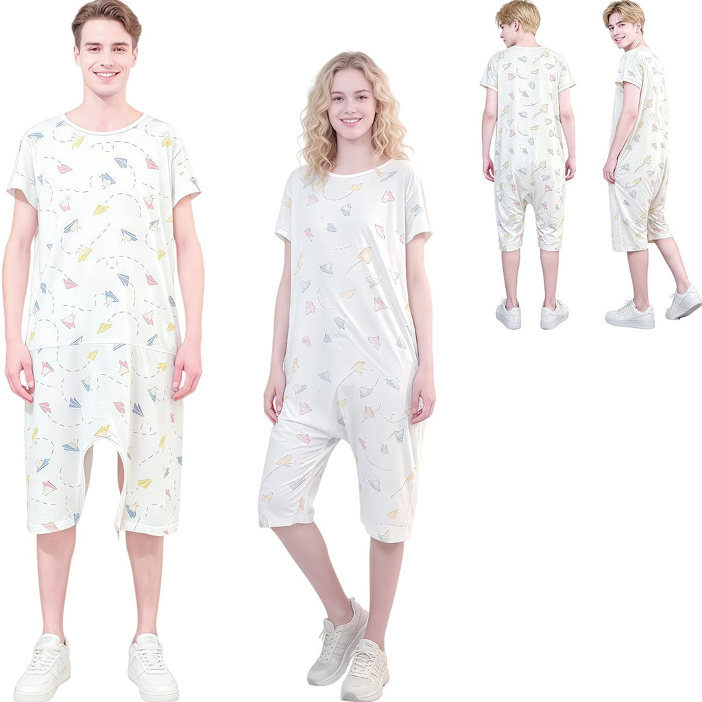 Anti-Strip Adaptive Jumpsuit with Back-Zipper V2893