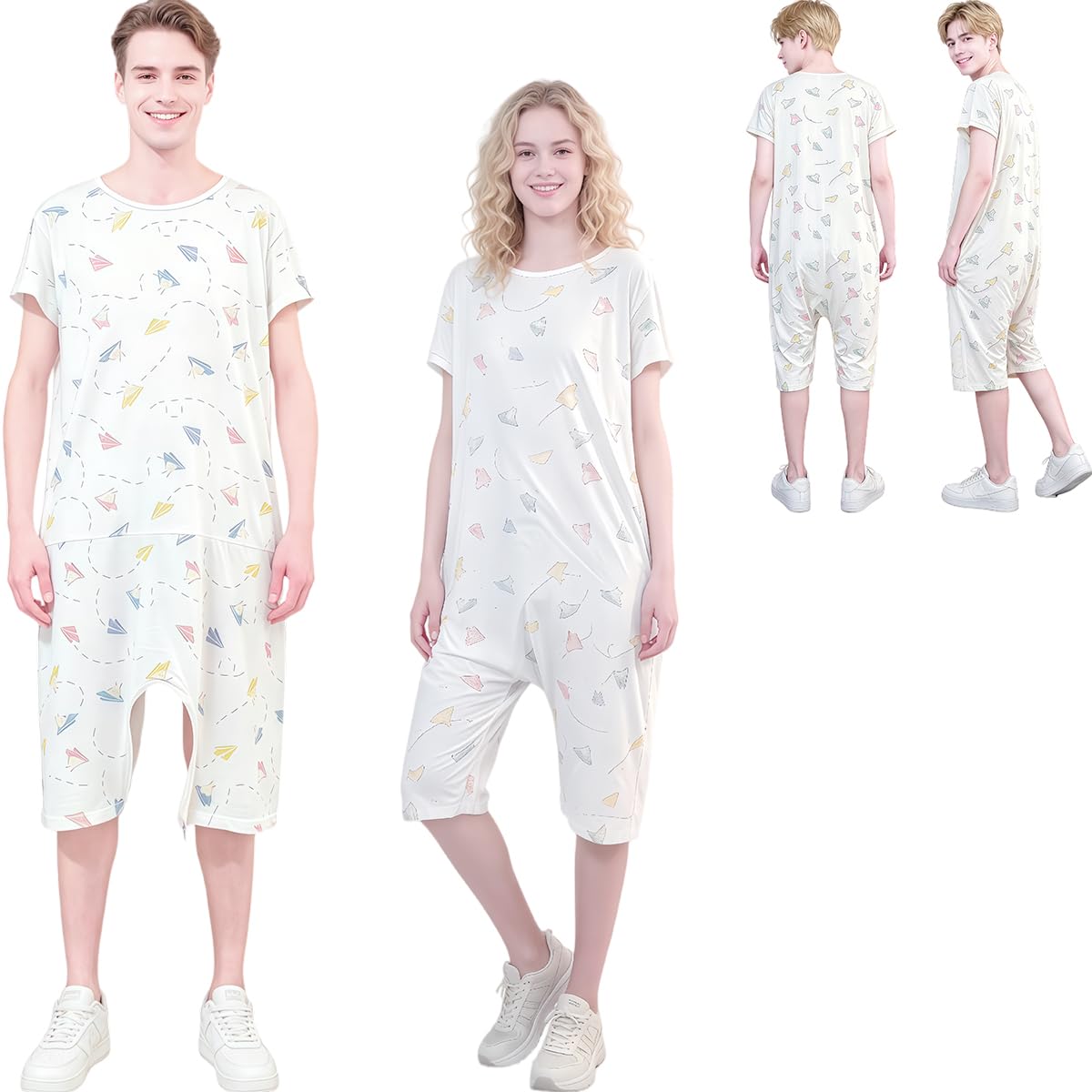Anti-Strip Adaptive Jumpsuit with Back-Zipper V2893