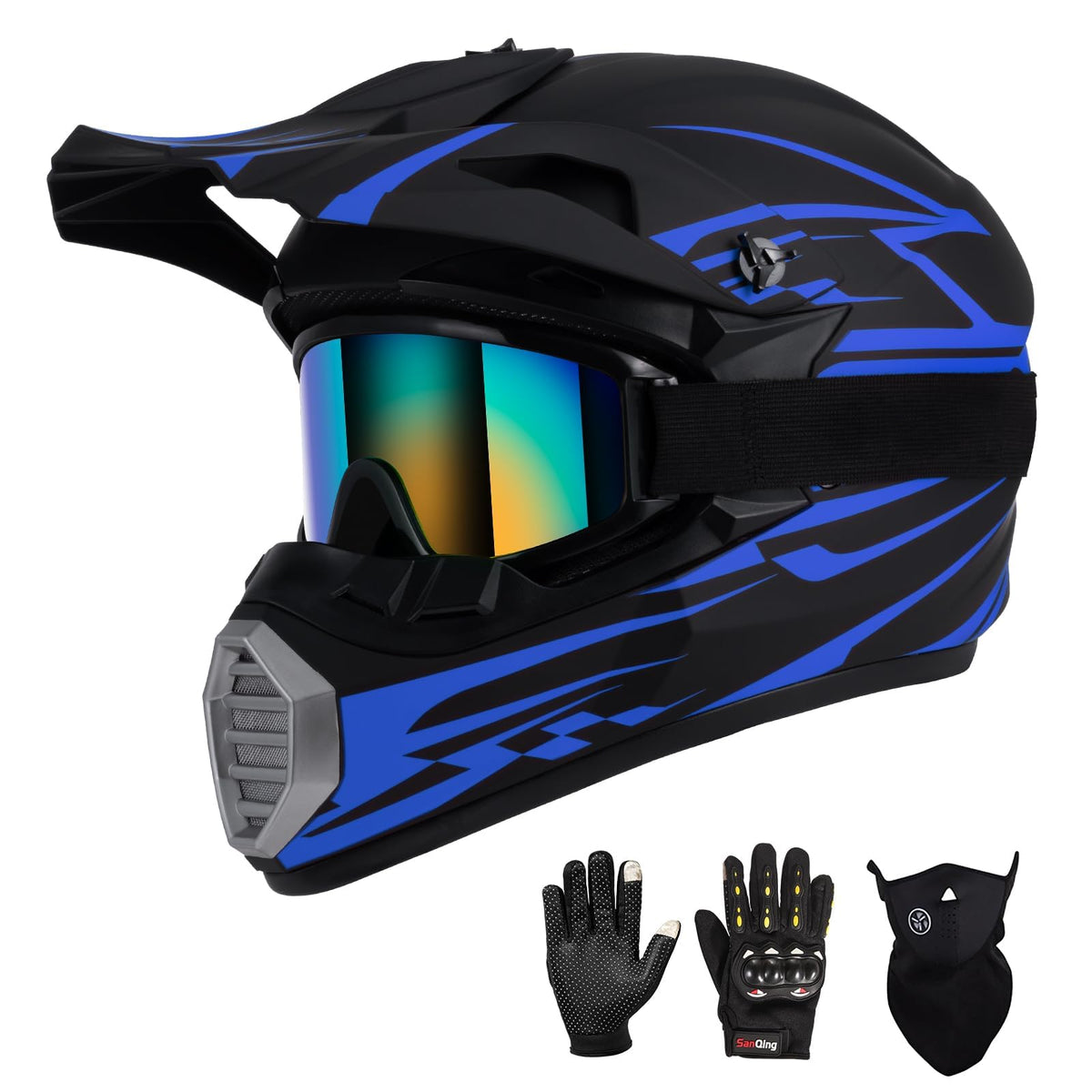 Youth Kids DOT Approved Full Face Motocross Helmet I4048
