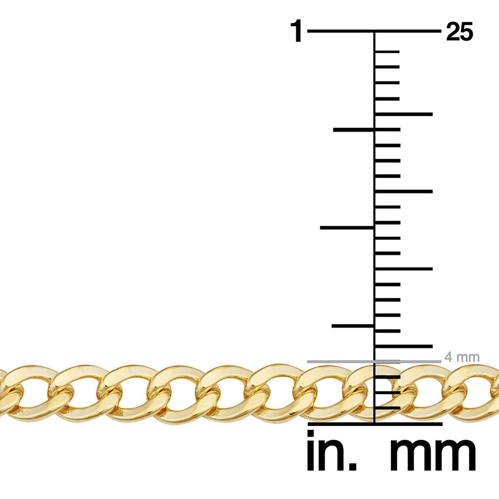14K Yellow Gold Filled Miami Cuban Chain Necklace V737853