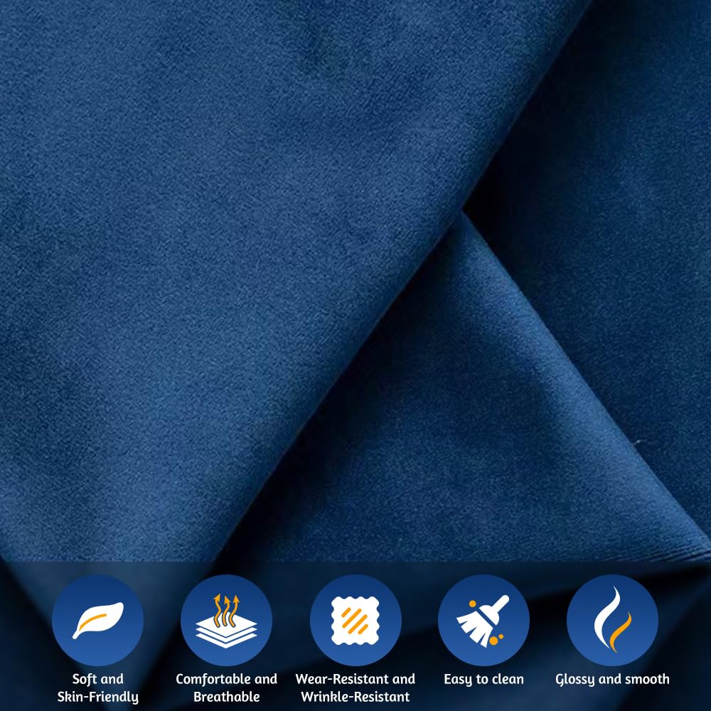 Blue Velvet King Size Sleeper Sofa P7081