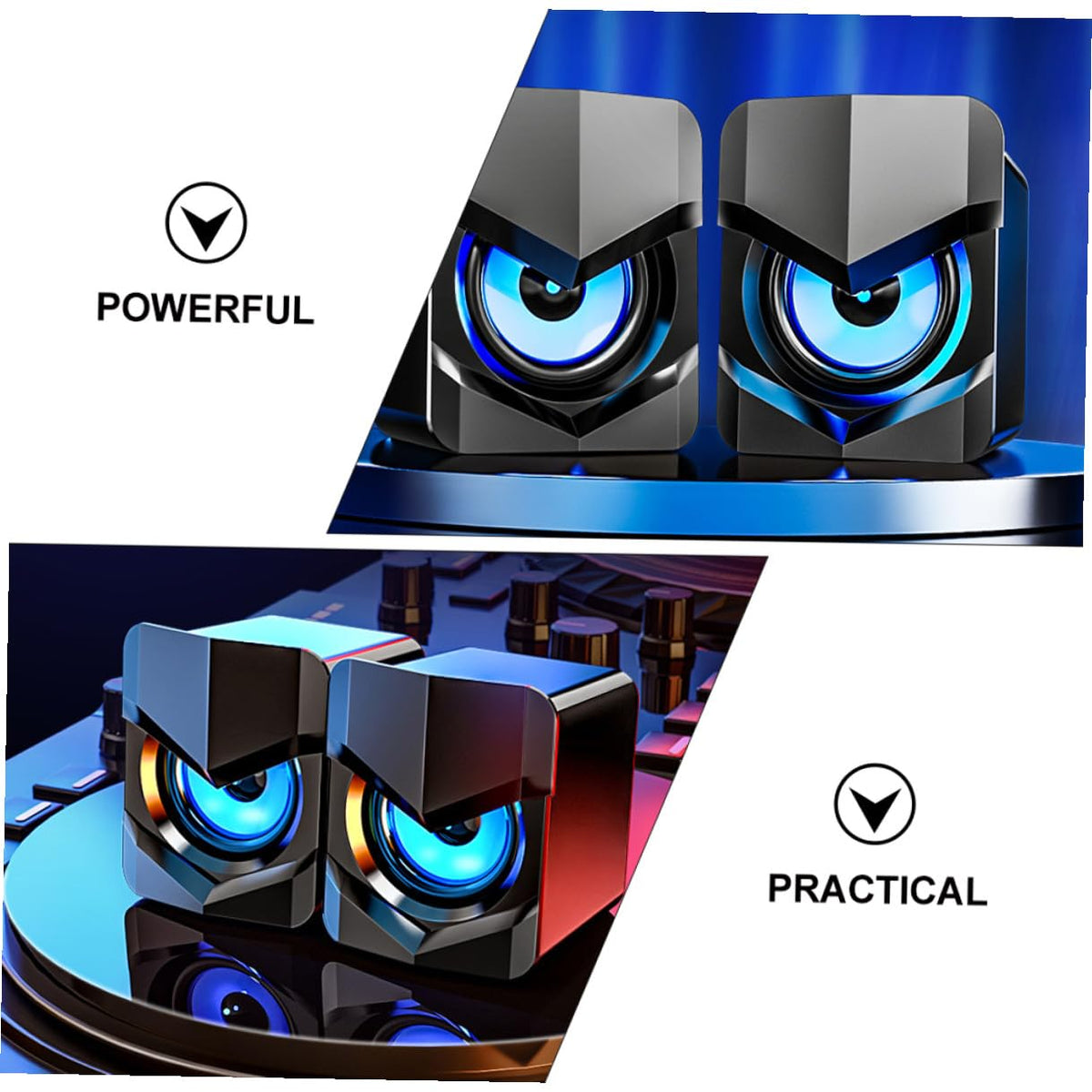 2 Pack Mini USB Powered Computer Speakers I916