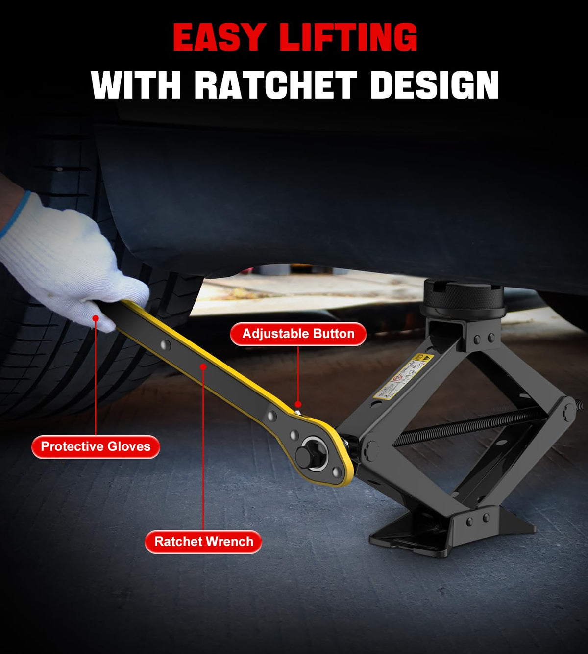 2.5 Ton Black Scissor Lift Jack T11138
