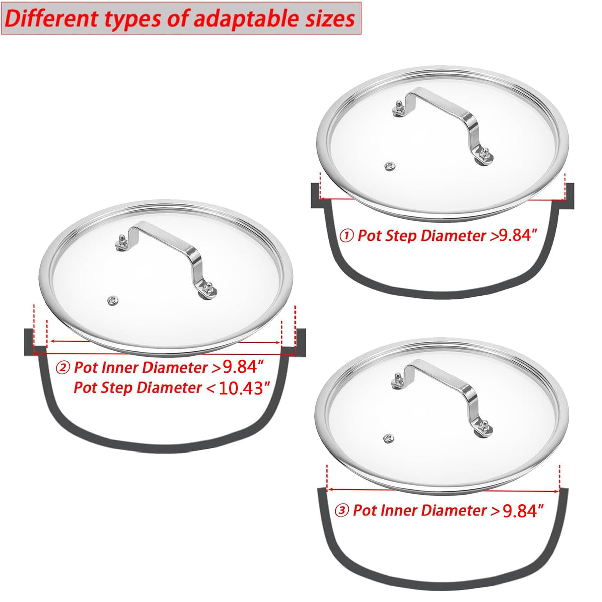 10 Inch Tempered Glass Pot & Pan Lid N2688