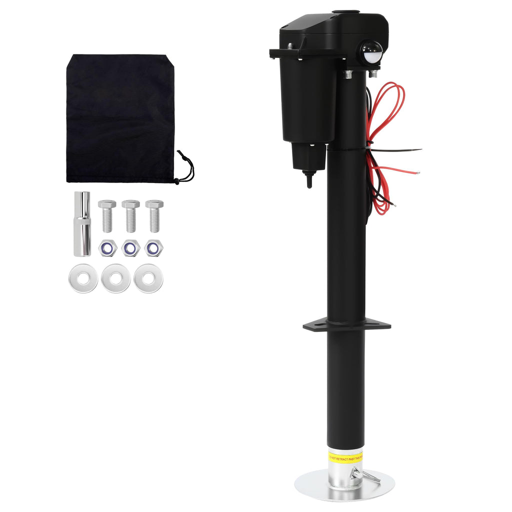 12V 3500lb Electric Tongue Jack with Drop Foot & LED Light S52426