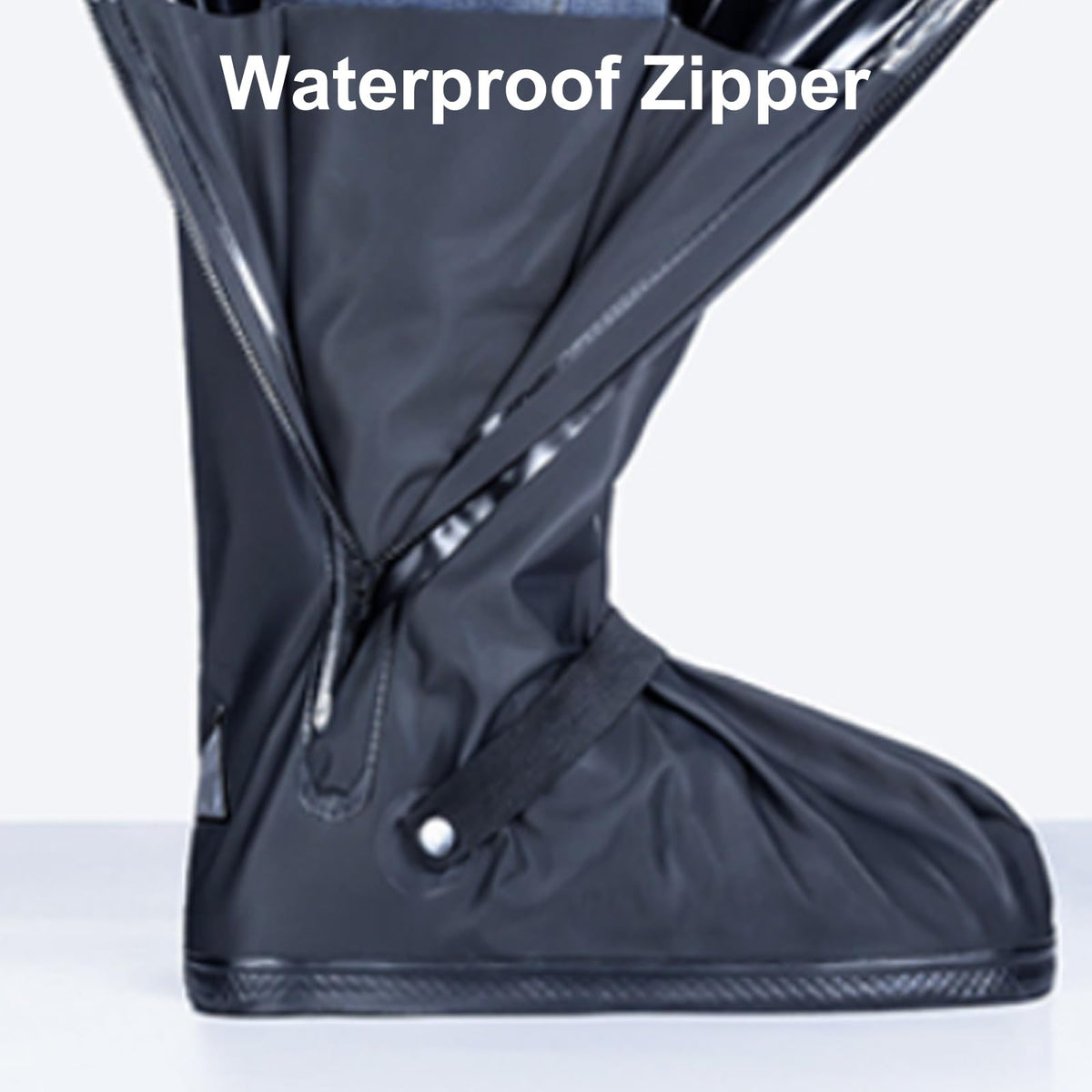 Waterproof Reusable Foldable Shoe Covers with Zipper Z499