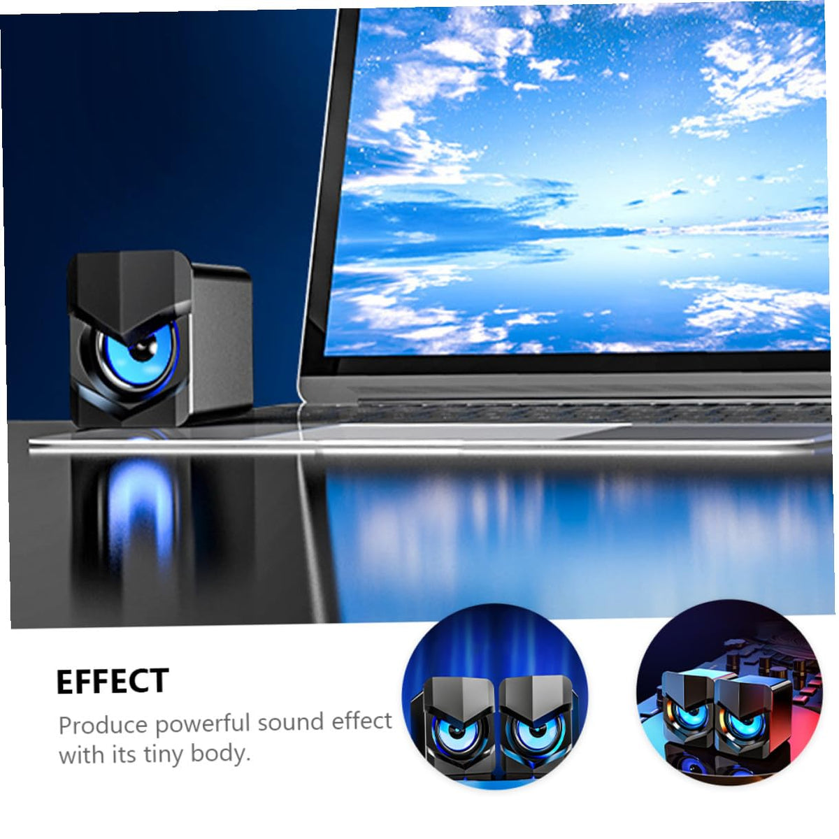 2 Pack Mini USB Powered Computer Speakers I916