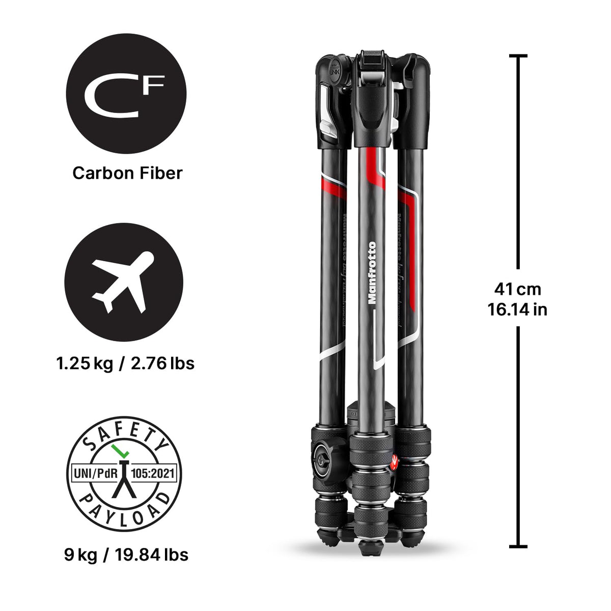 Camera Tripod Kit with Fluid Head and Twist Closure D845536