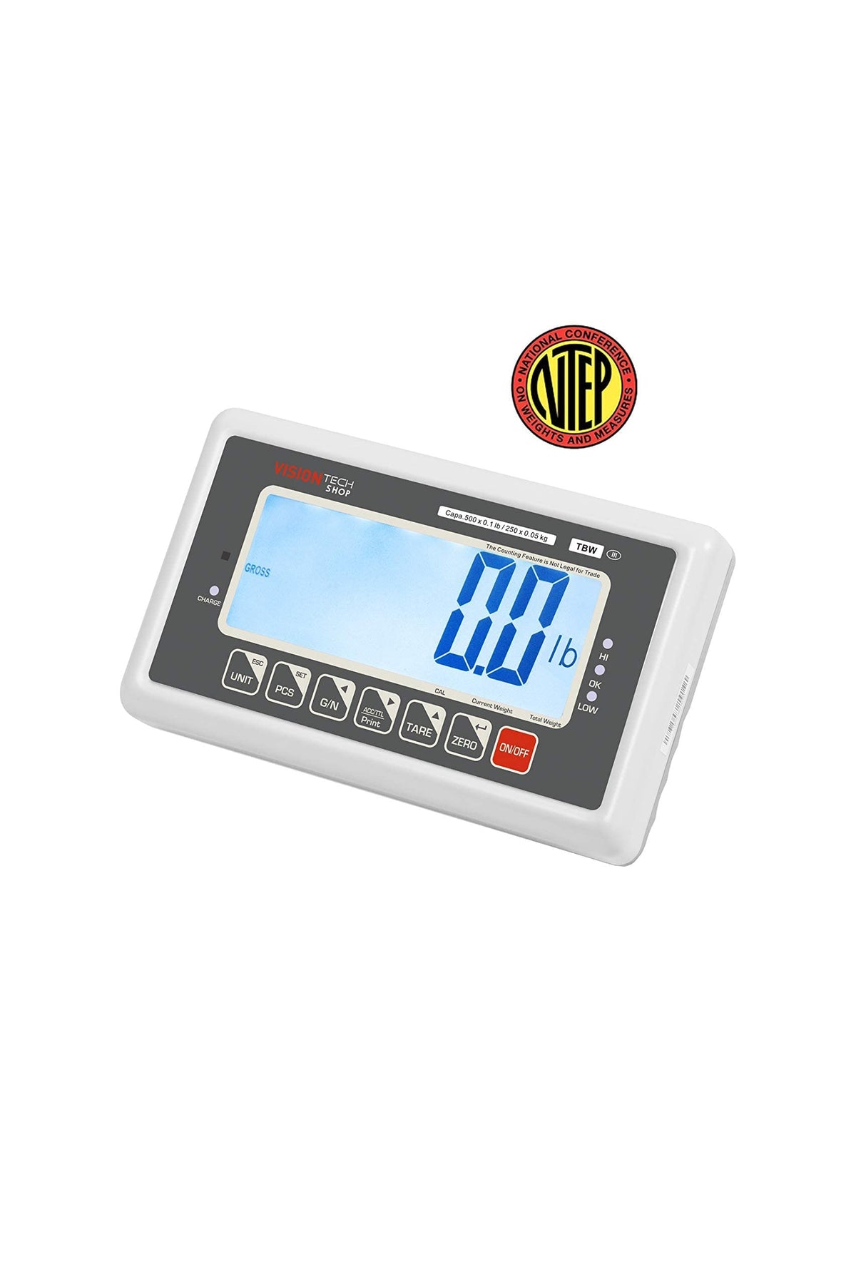 500lb Capacity Lb/Kg Switchable Bench Scale C78525