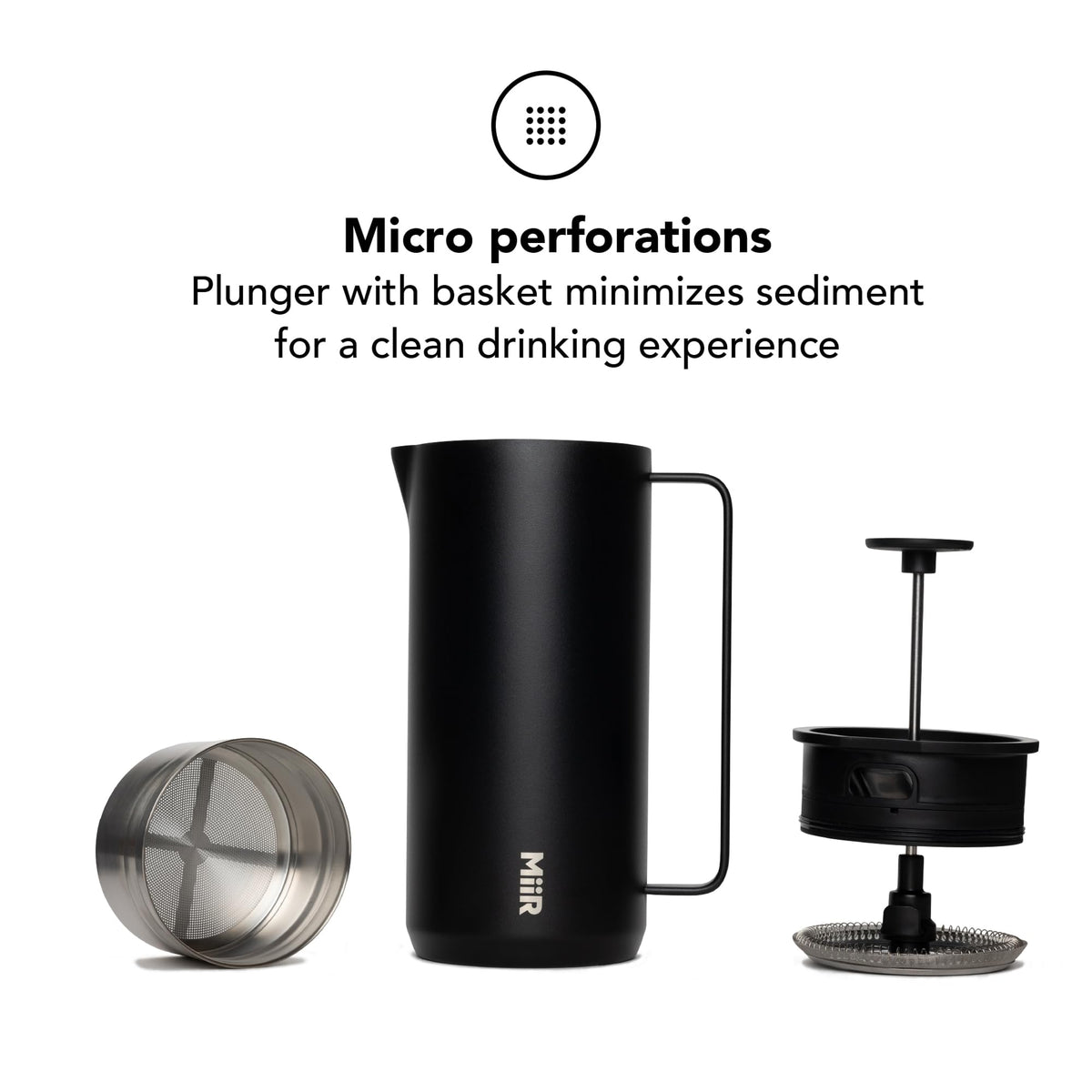 33oz Insulated French Press Coffee Maker E6207