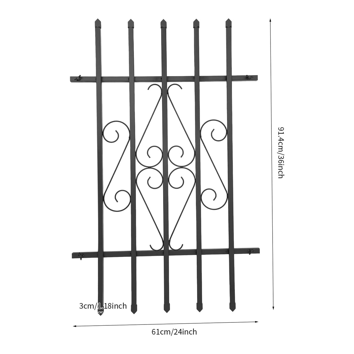 24X36inch Window Security Bars L38909