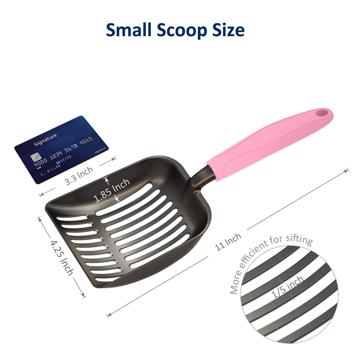 Non-Stick Aluminum Alloy Cat Litter Scoop with Long Handle X44594