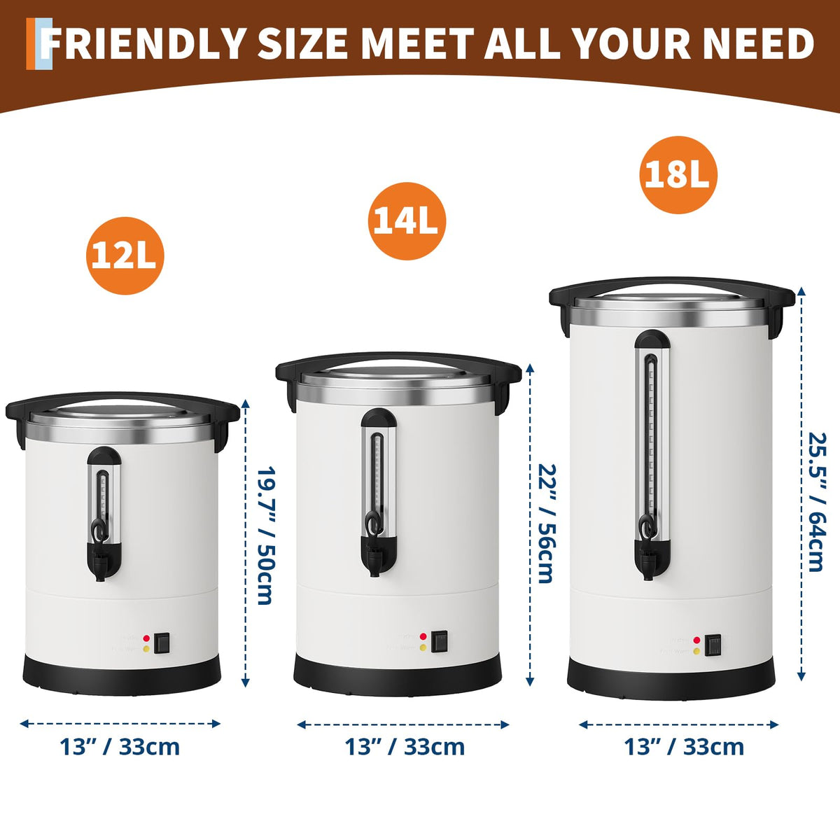 12L Stainless Steel Coffee Urn Q967