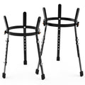 2 Pcs Black Adjustable Conga Drum Stand E594628