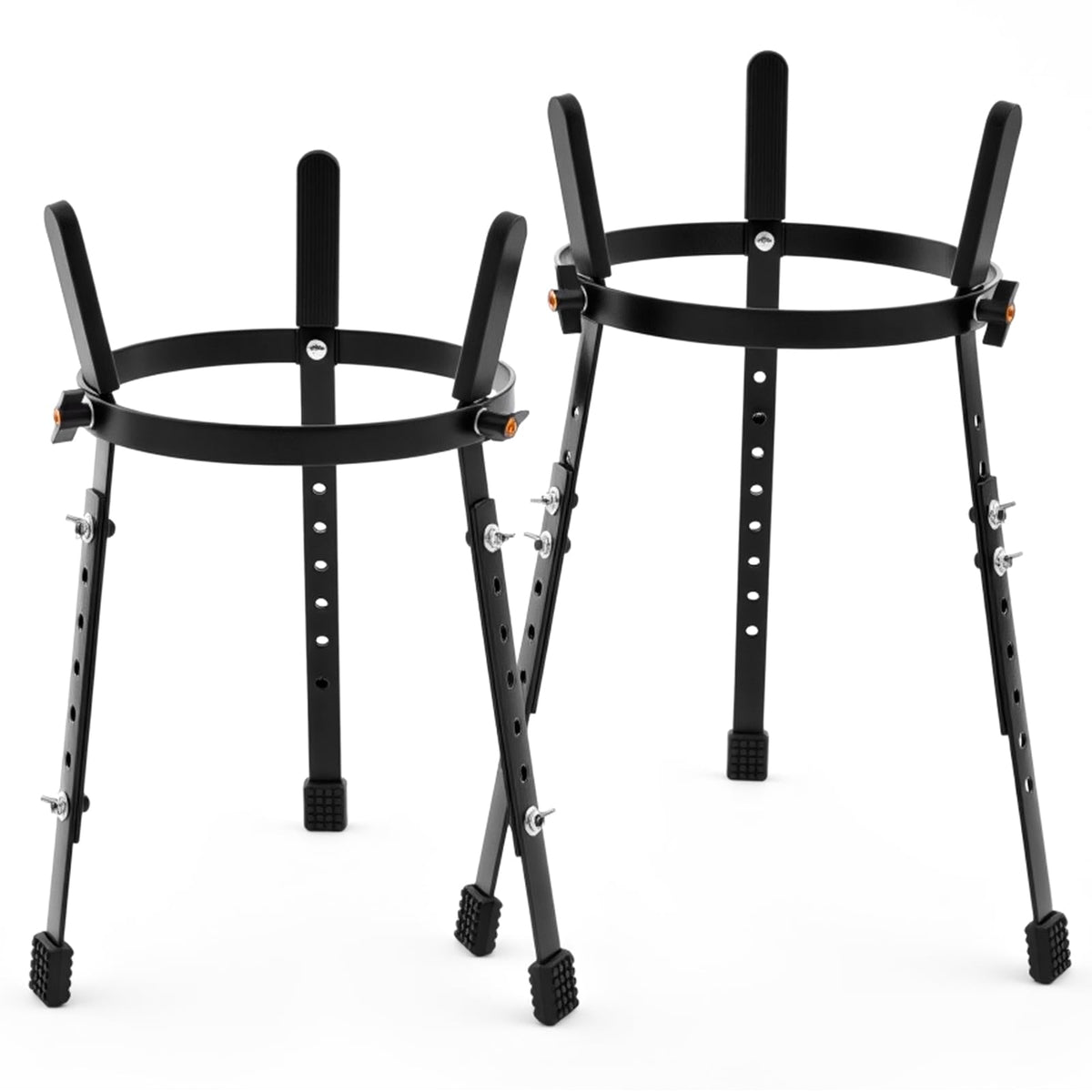 2 Pcs Black Adjustable Conga Drum Stand E594628