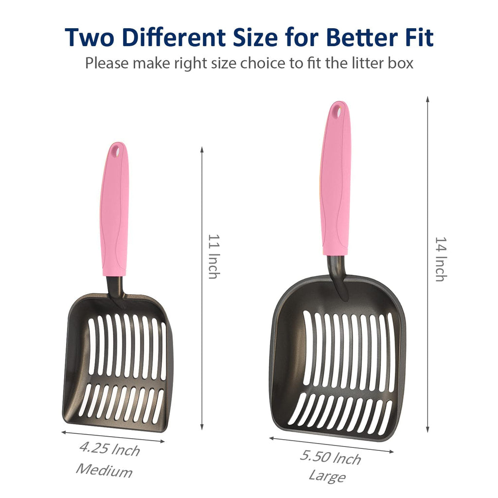 Non-Stick Aluminum Alloy Cat Litter Scoop with Long Handle X44594