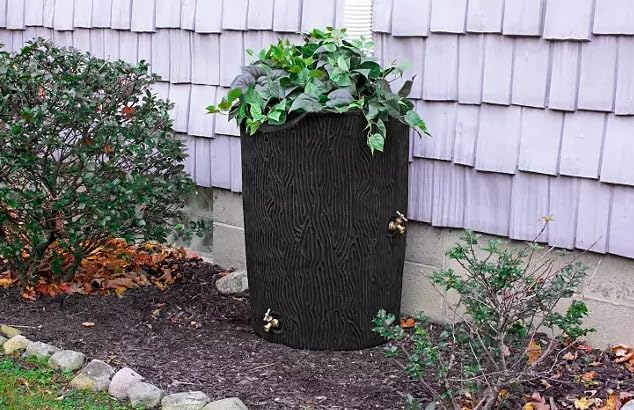 50-Gallon Wood Grain Rain Barrel N641479
