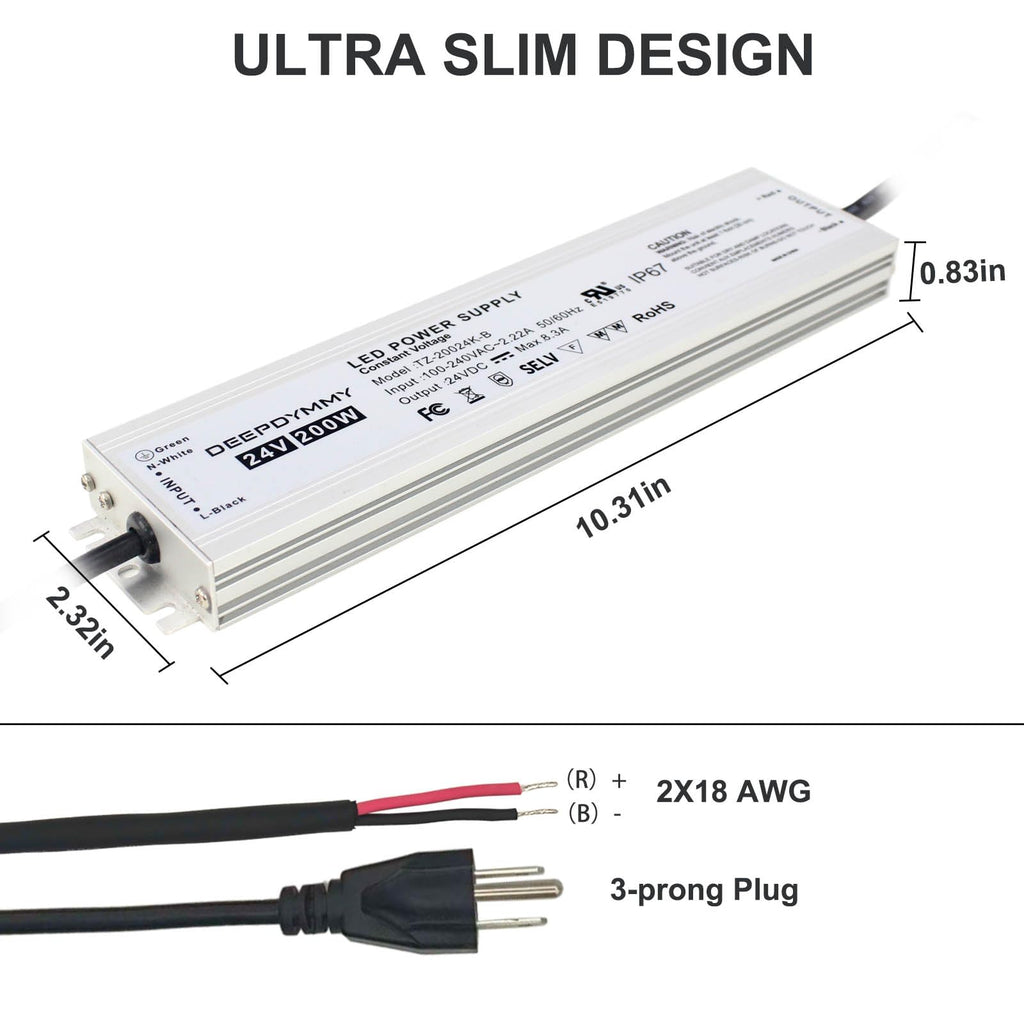 24V 200W Waterproof IP67 Power Supply B6785