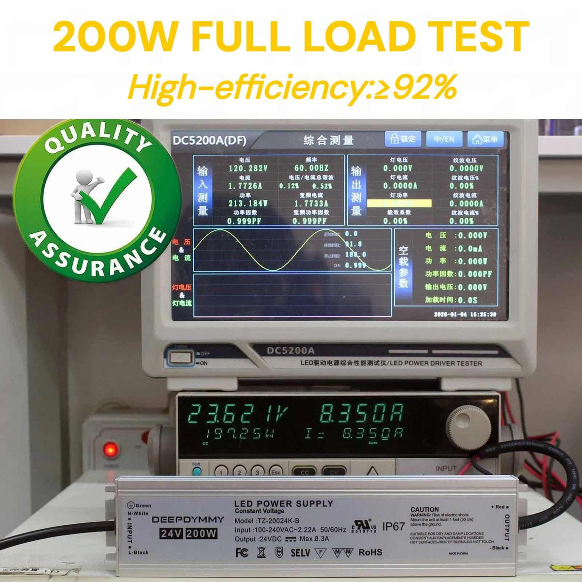 24V 200W Waterproof IP67 Power Supply B6785