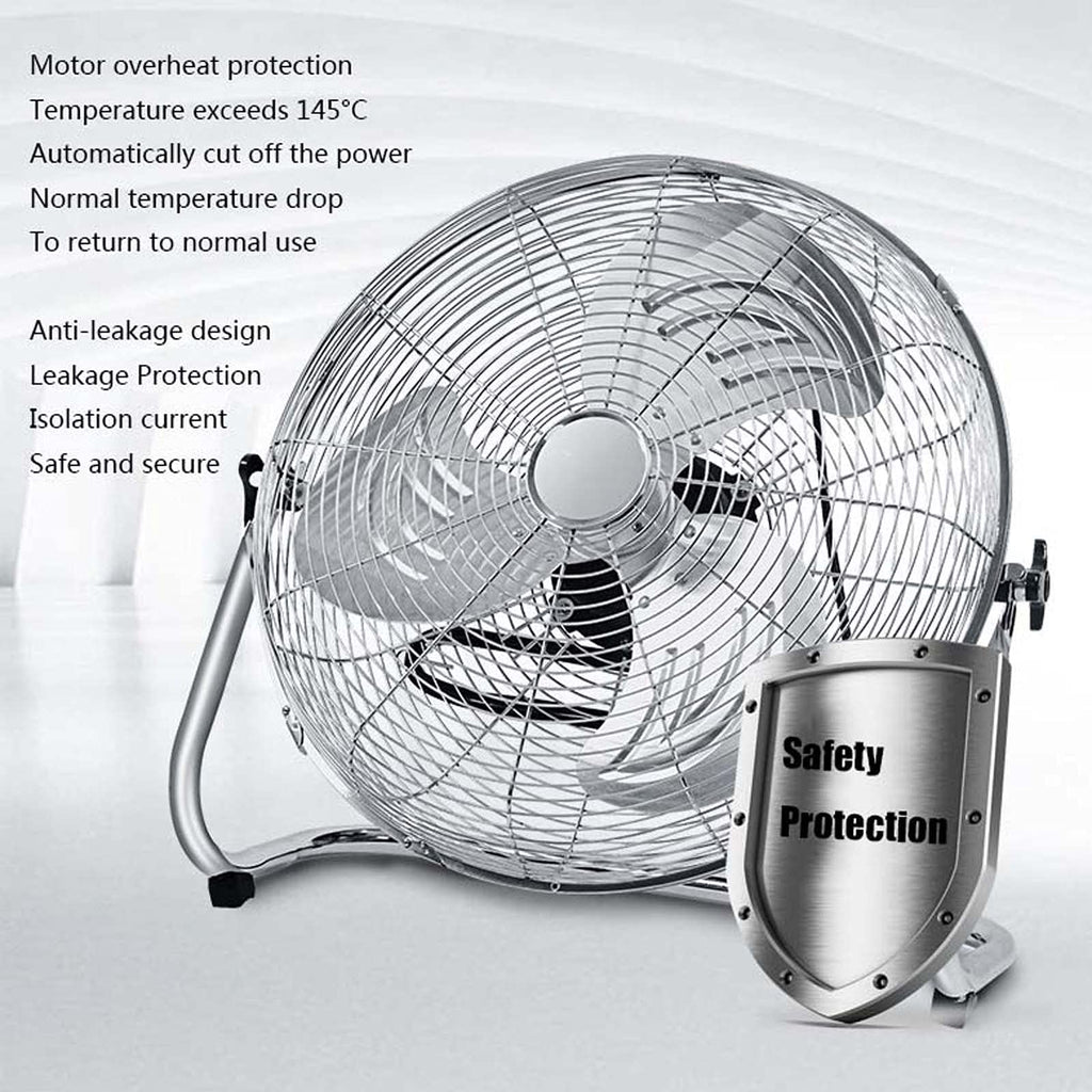 18 Inch 3 Speed Adjustable Tilt Metal Floor Fan U4372