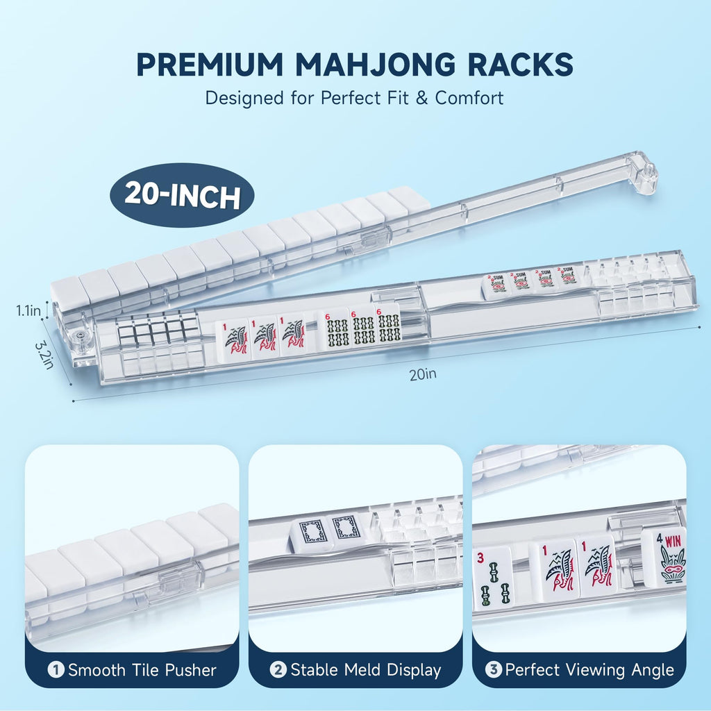20 Inch Non-Slip Set of 4 Mahjong Racks N76788
