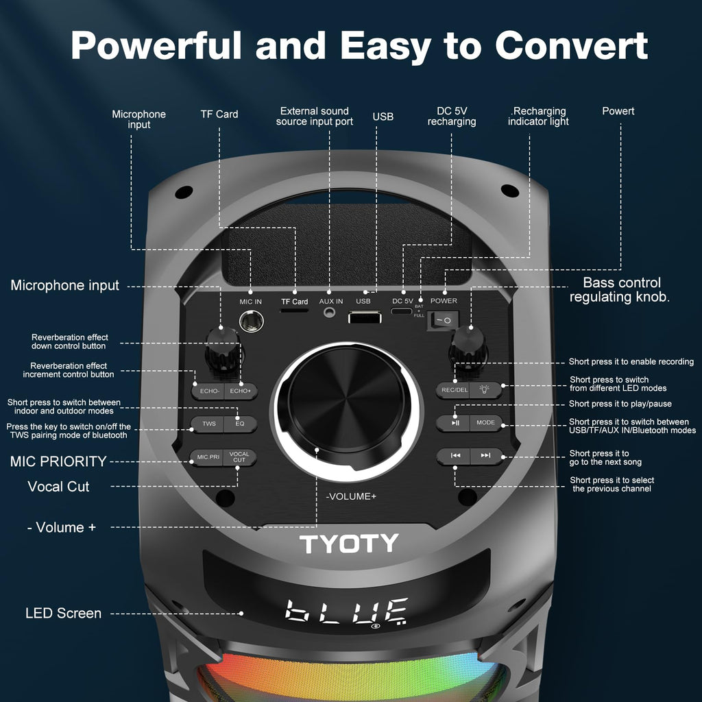 100W Portable Bluetooth Speaker X3872