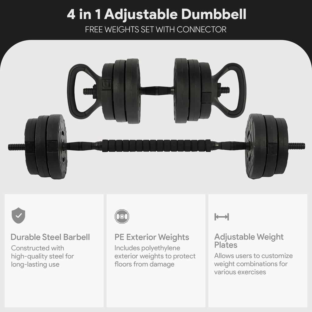 Adjustable Dumbbell Set 60 Lbs Black N638023