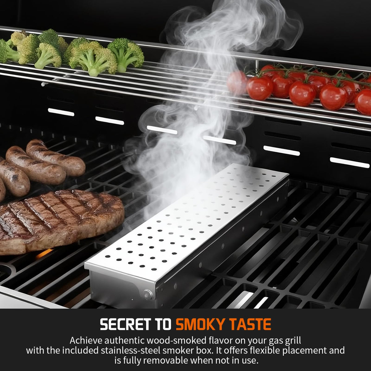 Propane Gas Grill 5+1 Stainless Steel with Side Burner G22452