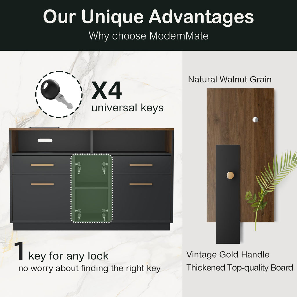 4 Drawer File Cabinet with Lock L20092