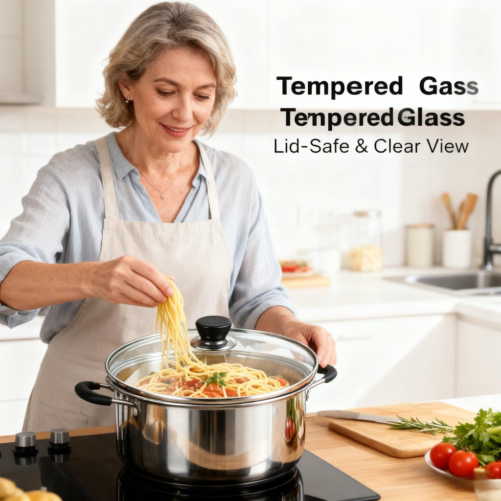 10 Inch Tempered Glass Replacement Pan Lid with Steam Vent Q659432