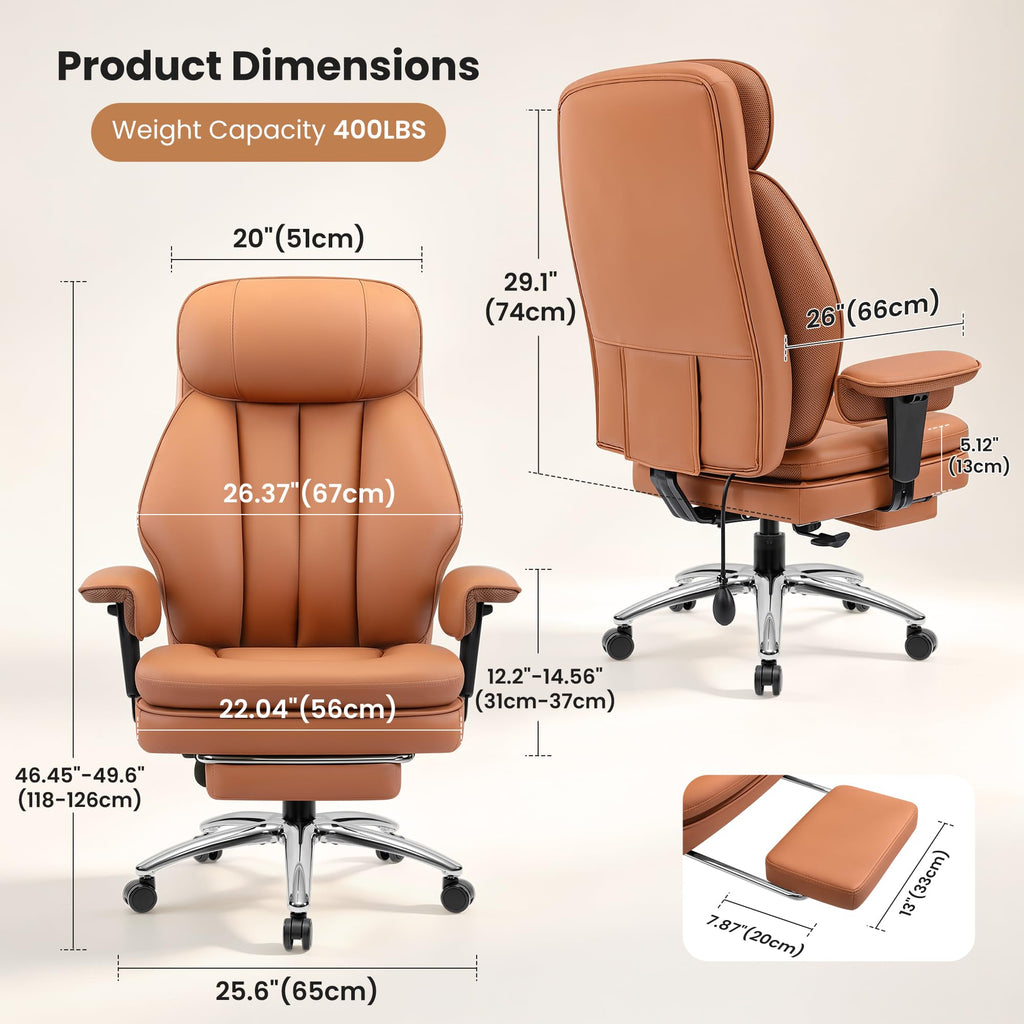 Big and Tall Office Chair with Inflatable Lumbar Support A2352