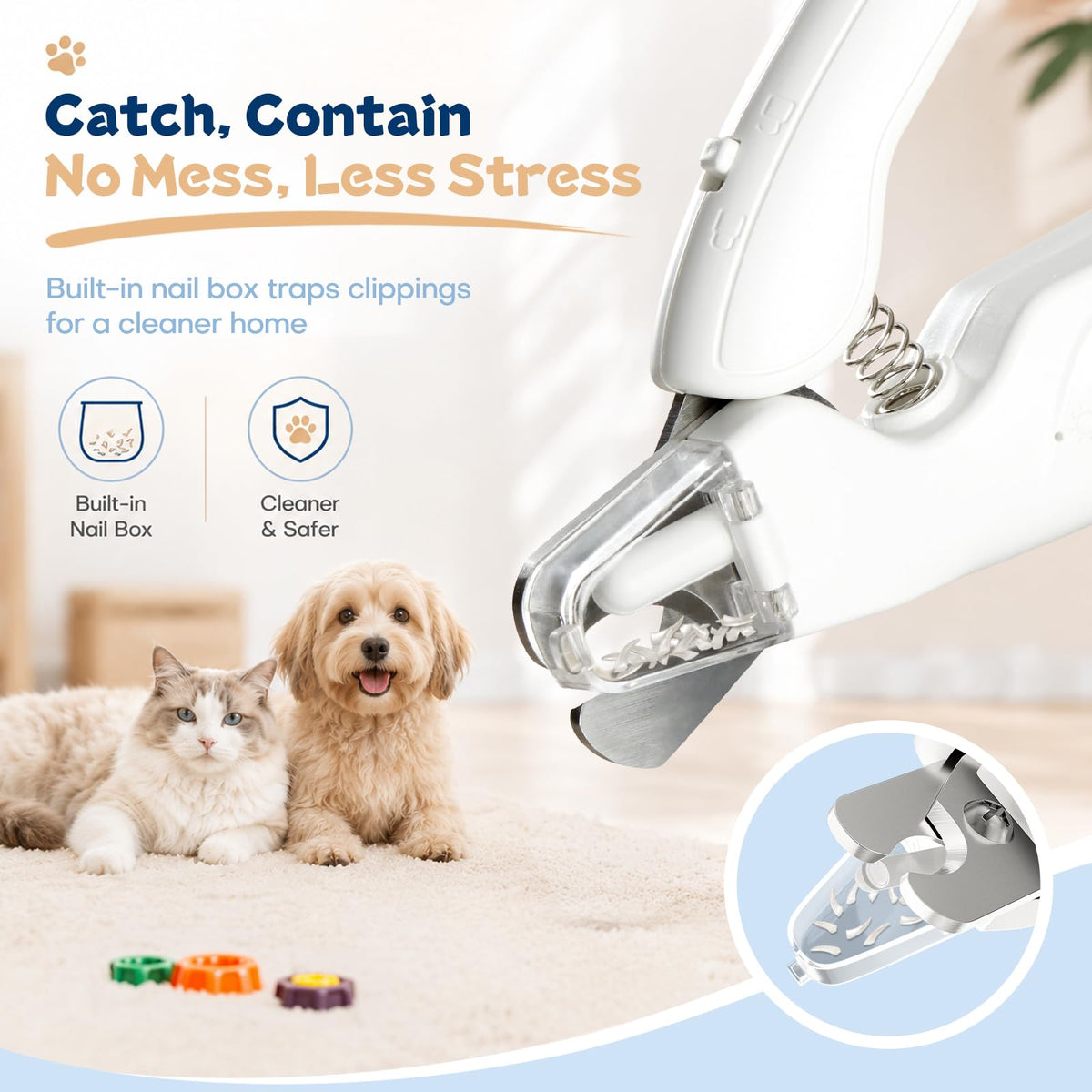 Dog Nail Clippers with Light and Dog Nail Grinder V7836