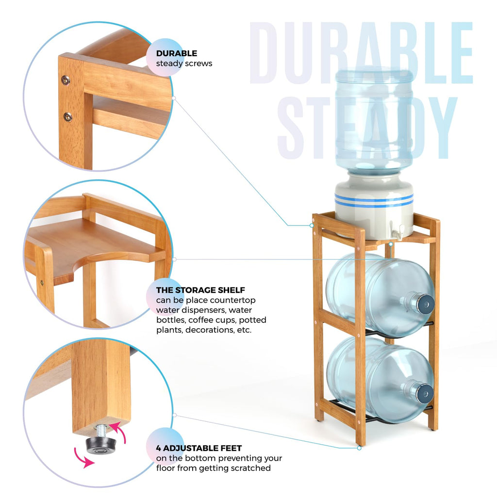 5 Gallon Water Jug Holder with Top Shelves X4004