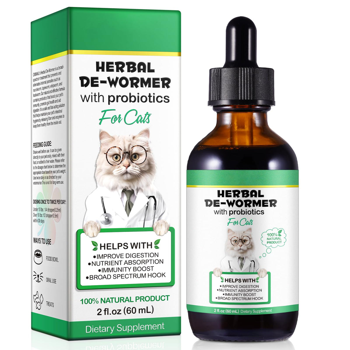 Cat Multivitamin Supplement Drops with Probiotic E44635