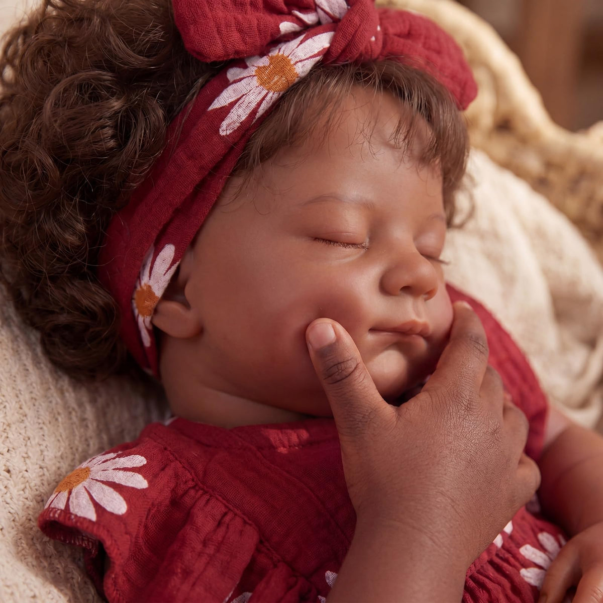 20 Inch Reborn Baby Dolls Black Girl with Accessories Set P958