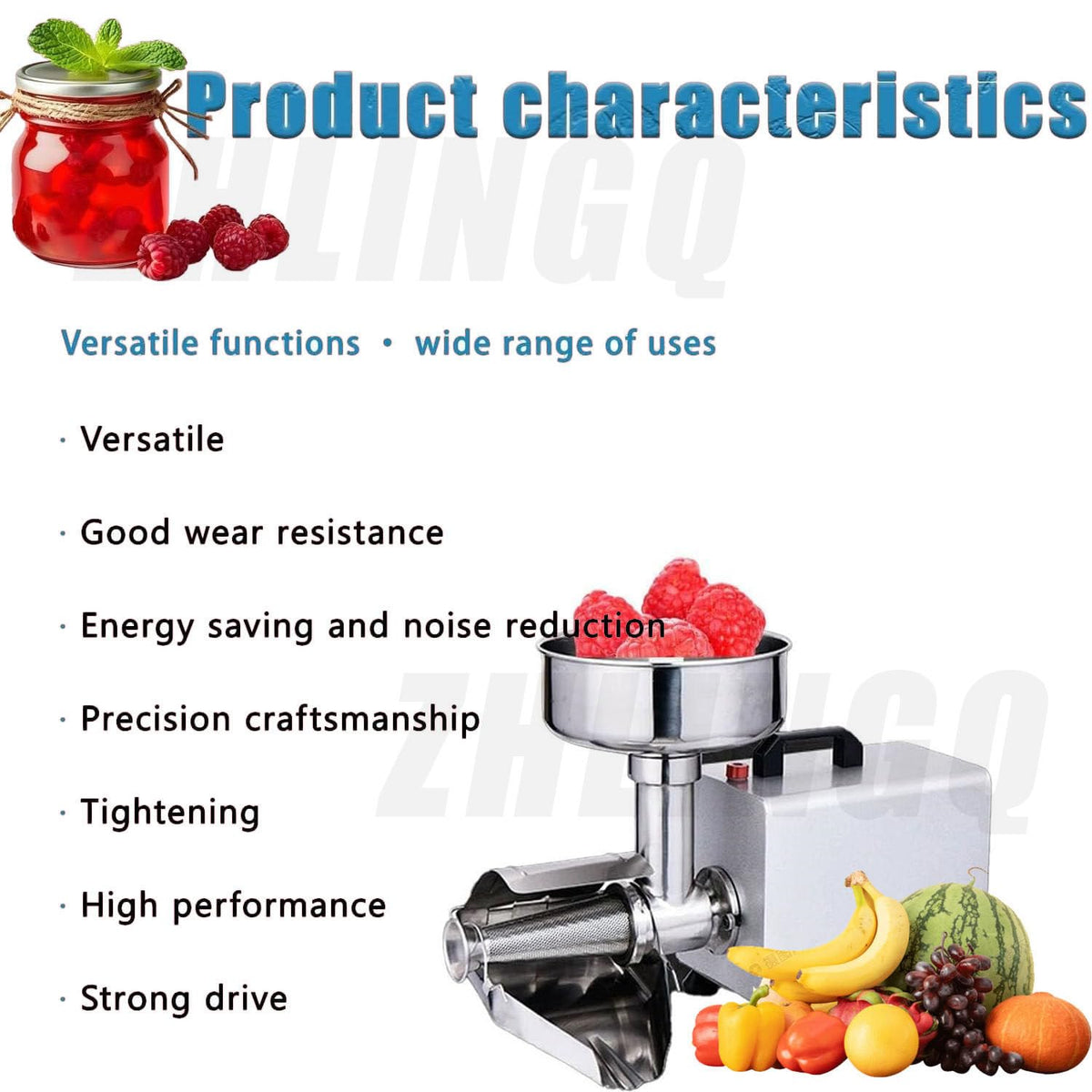 450W Stainless Steel Electric Food Mill W451
