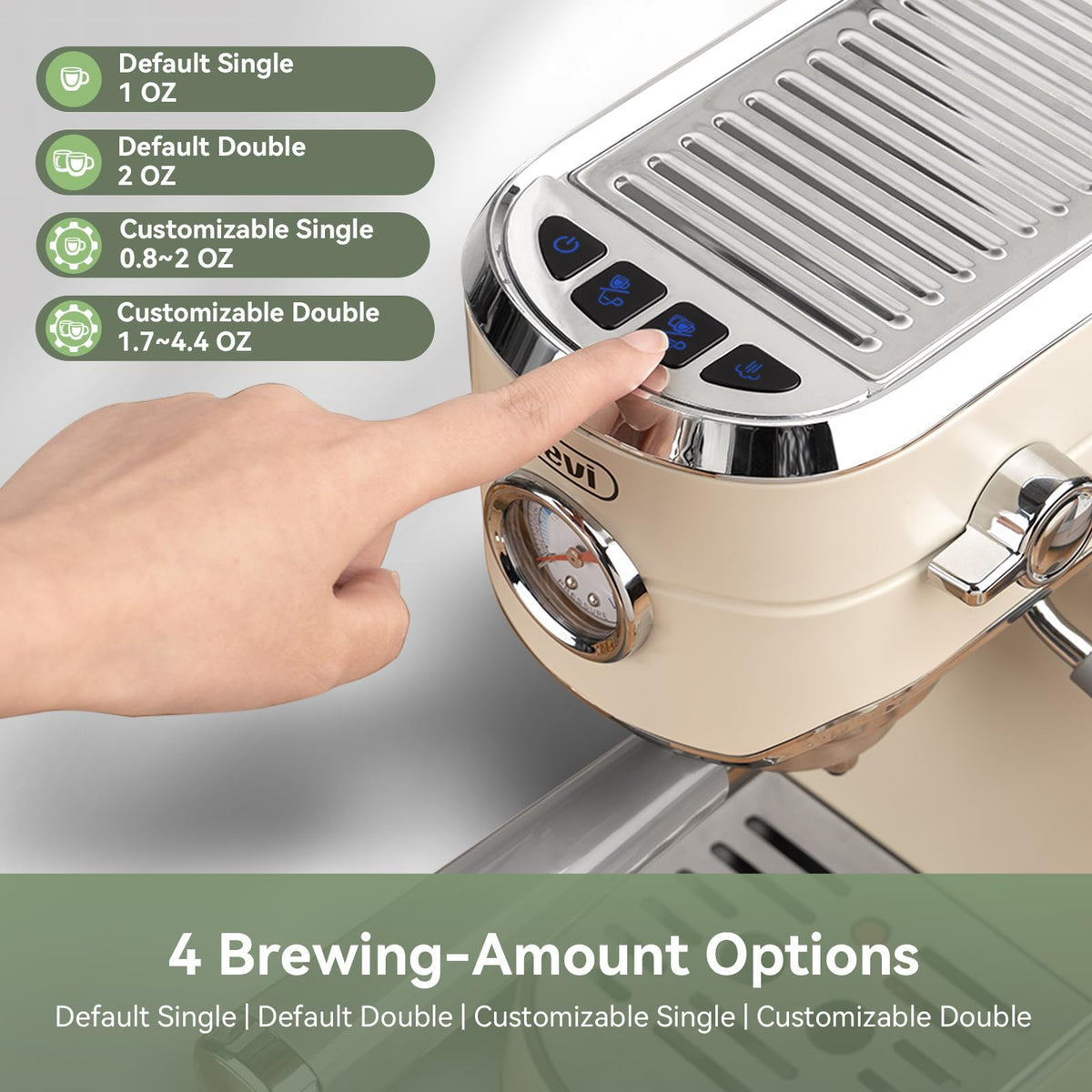 20 Bar Espresso Machine with Conical Burr Coffee Grinder N783080
