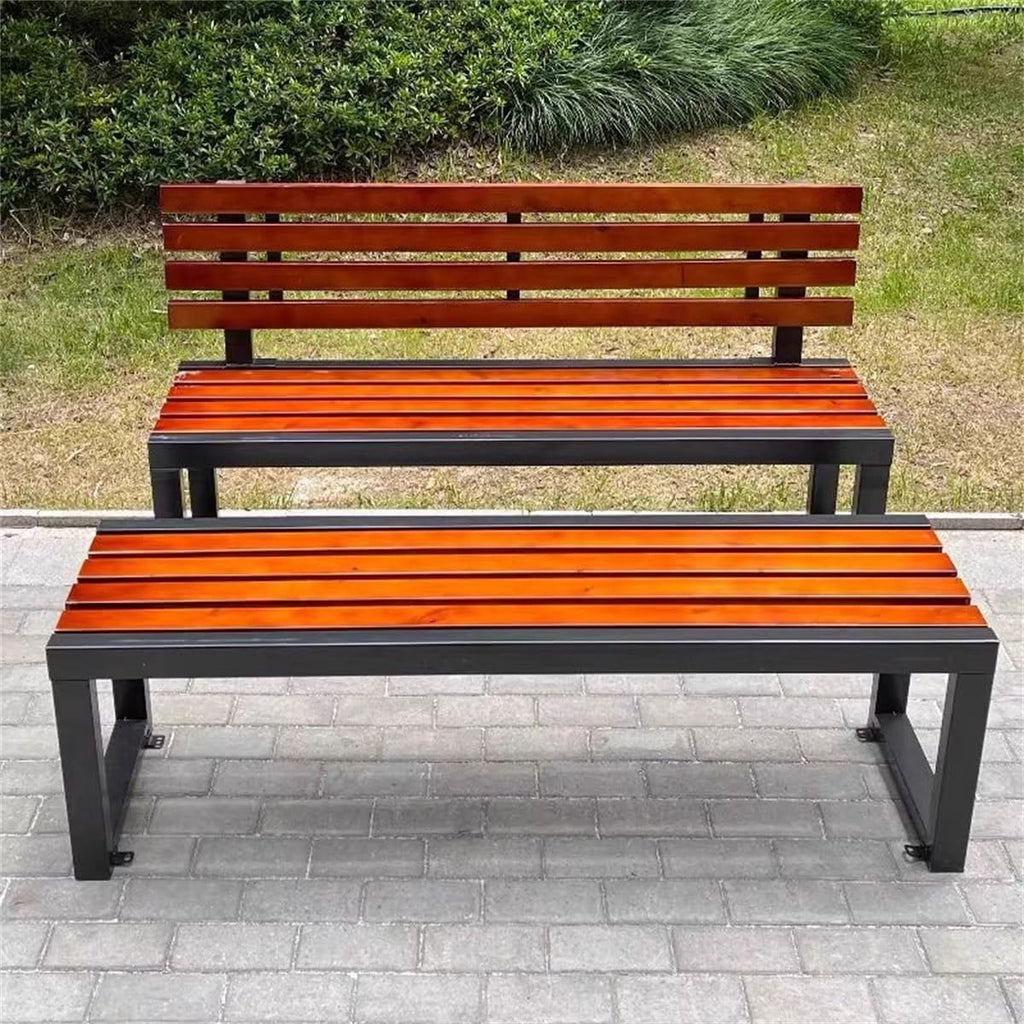 Midnight Black Engineered Wood Patio Bench Z3077