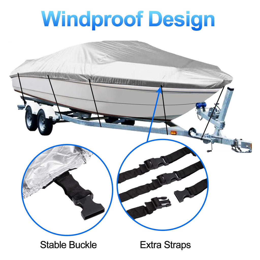14-16 Ft Trailerable Waterproof Boat Cover D386