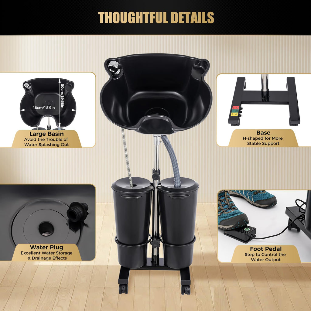 Portable Shampoo Bowl with 2 Bucket L52336