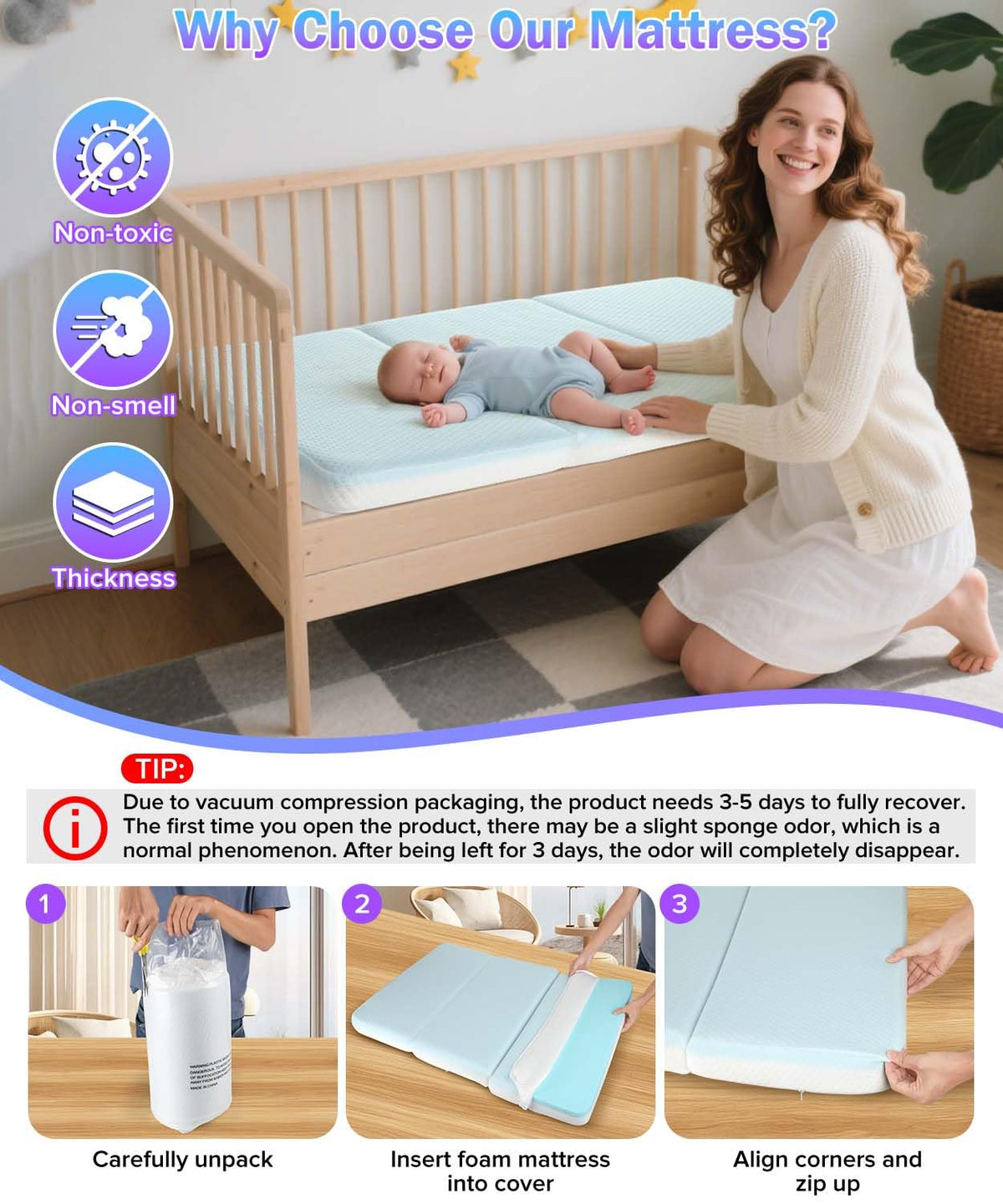 3'' Standard Crib Mattress V6183