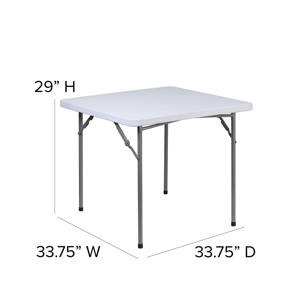 Square Granite White Plastic Game Table K913