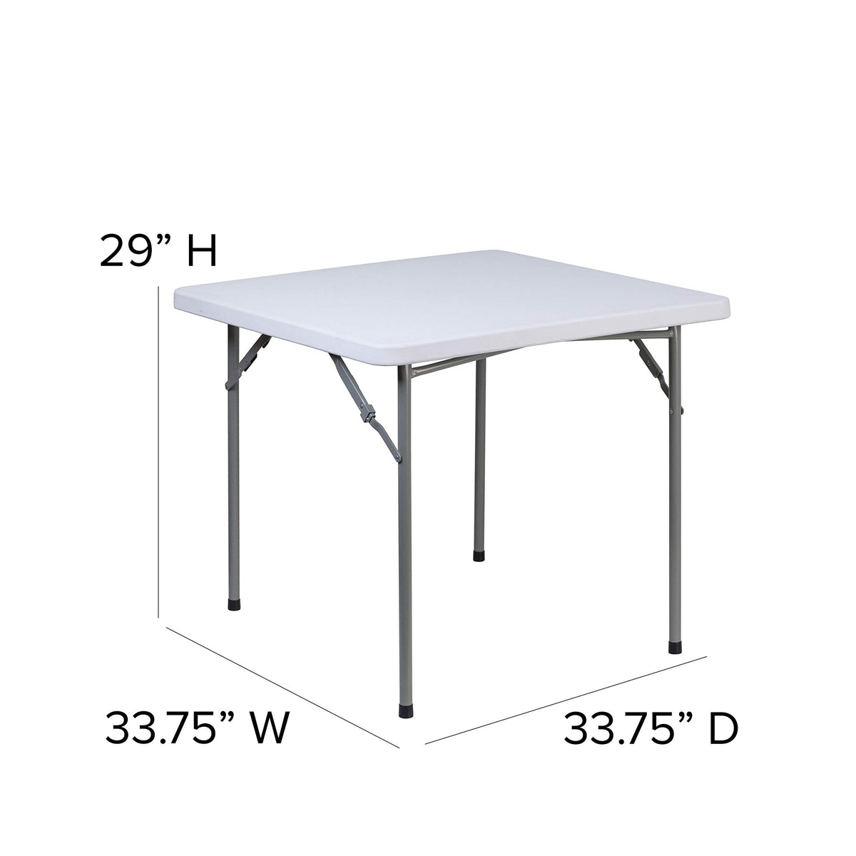 Square Granite White Plastic Game Table K913