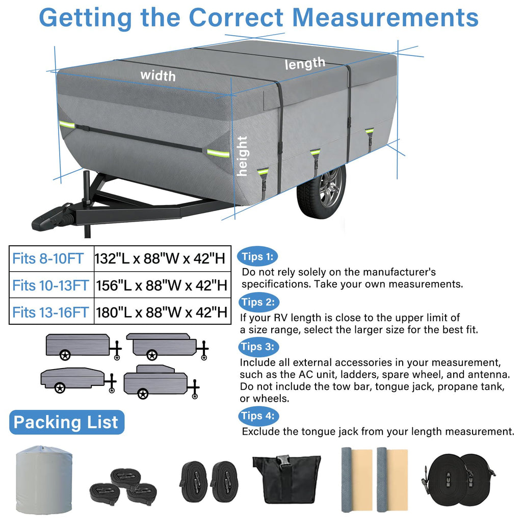 8 Layers Pop Up Folding Camper Cover P8098