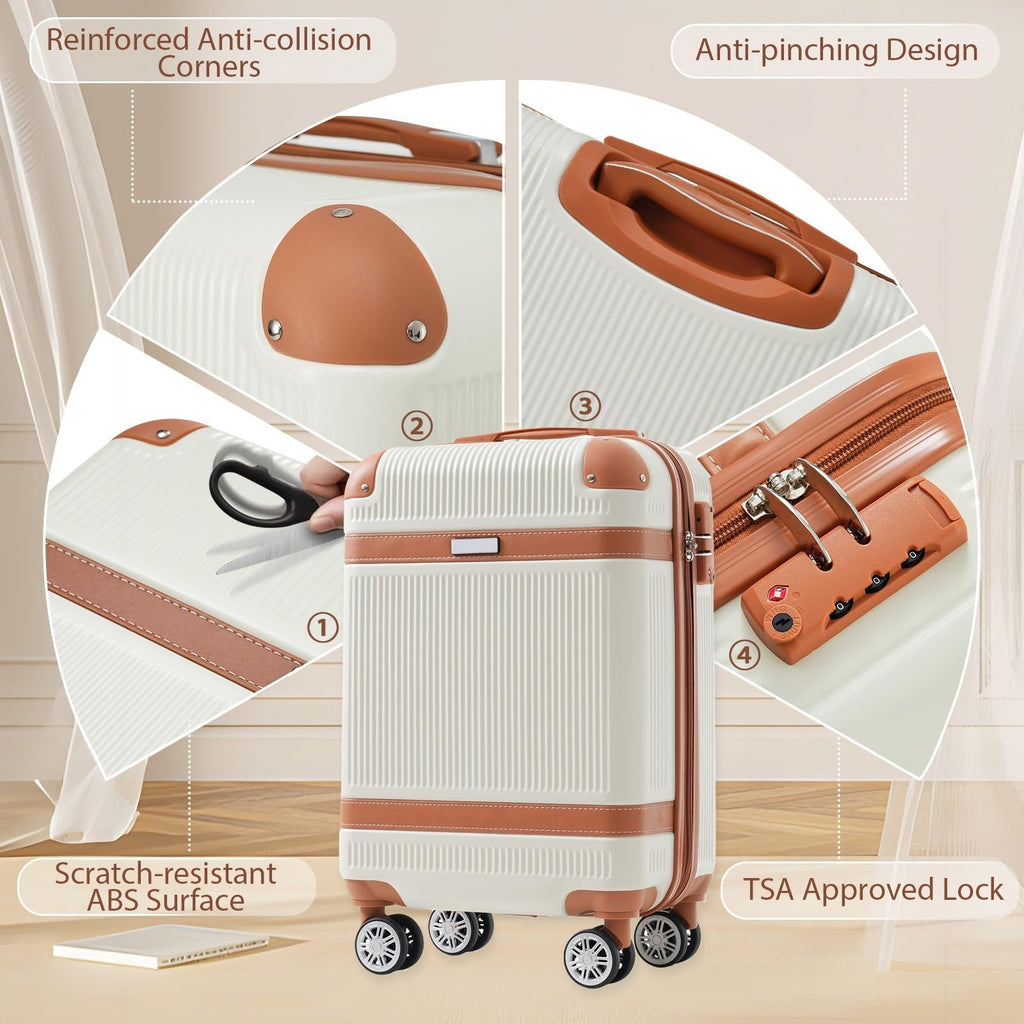 3 Piece Hardside Spinner Luggage Set with TSA Lock D89793